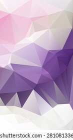 Purple Color geometric rumpled triangular low poly style vector Background for Smart phone