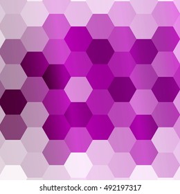 purple color gradient background with a hexagonal pattern. vector illustration. square. for the design, printing, presentations