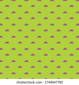 purple color hedgehog pattern on green backdrop vector