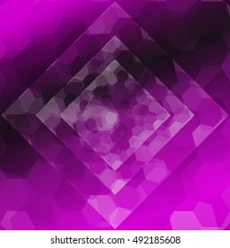 purple color hexagonal pattern with a rhombus in the center. vector illustration. for the design, printing, presentations