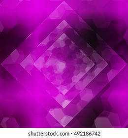 purple color hexagonal pattern with a rhombus in the center. vector illustration. for the design, printing, presentations