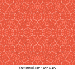 purple color illustration. Easy festive ornament from abstract flower in the style of geometric transformations. Vector. For registration backgrounds, greeting cards, design. Seamless pattern.