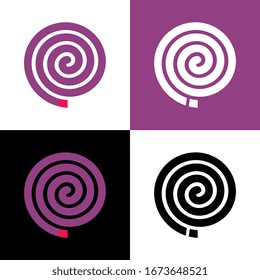 Purple color insect repellent, lavender-smelling mosquito repellant, vector illustration design