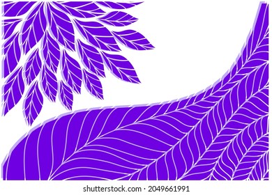 Purple color leafy pattern isolated from white background |  Vector Wallpaper Design