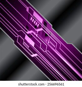 purple color Light Abstract Technology background for computer graphic website internet and business. circuit. silver white background. text box. label. card.
