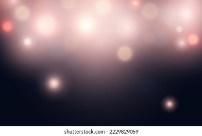 Purple color light bokeh abstract background, Vector eps 10 illustration bokeh particles, Background decoration