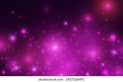 Purple color light bokeh abstract background, Vector eps 10 illustration bokeh particles, Background decoration
