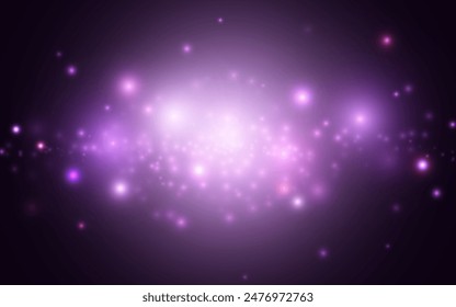 Purple color light bokeh abstract background, Vector eps 10 illustration bokeh particles, Background decoration