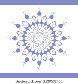 Vector de diseño de mandala de color púrpura
