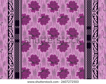 Purple Color Matching Allover Repeat design Replica Caddying