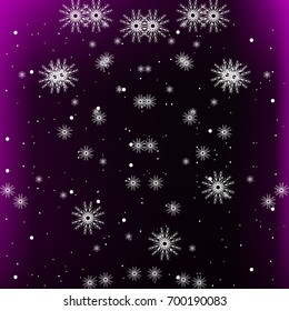 purple color new year background with snowflake and star. vector illustration