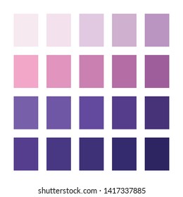 Purple Color Palette Vector Illustration