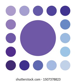 Purple color palette vector illustration