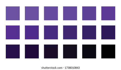 Purple color palette vector illustration