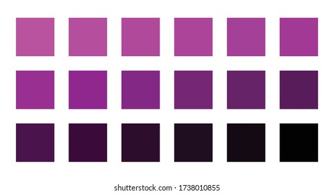 Purple color palette vector illustration