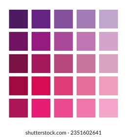 Purple color palette. Vector illustration. EPS 10.