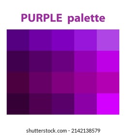 purple color pallete square vector