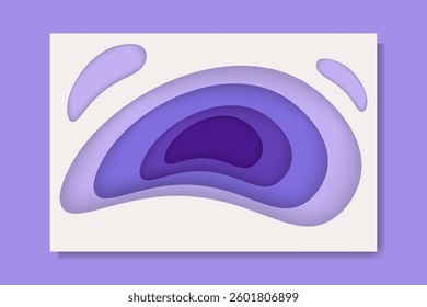 purple color paper cut background.  hole paper cut inward