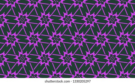 Purple color Pattern with abstract geometric design. Vector seamless illustration. Design for your interior wallpaper, fashion print, business presentation