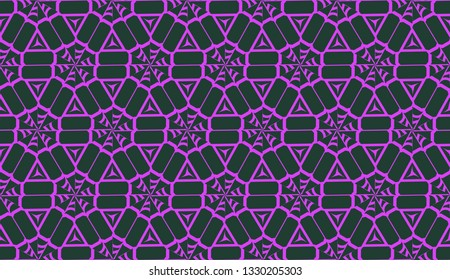 Purple color Pattern with abstract geometric design. Vector seamless illustration. Design for your interior wallpaper, fashion print, business presentation