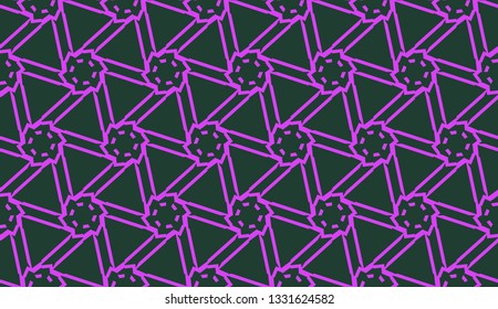 Purple color Pattern with abstract geometric design. Vector seamless illustration. Design for your interior wallpaper, fashion print, business presentation
