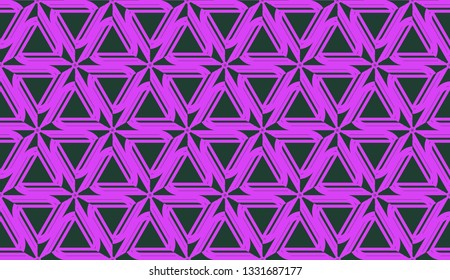 Purple color Pattern with abstract geometric design. Vector seamless illustration. Design for your interior wallpaper, fashion print, business presentation
