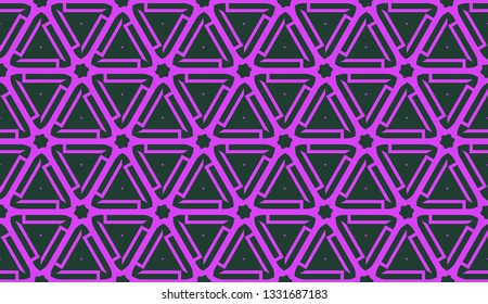 Purple color Pattern with abstract geometric design. Vector seamless illustration. Design for your interior wallpaper, fashion print, business presentation
