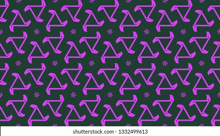 Purple color Pattern with abstract geometric design. Vector seamless illustration. Design for your interior wallpaper, fashion print, business presentation