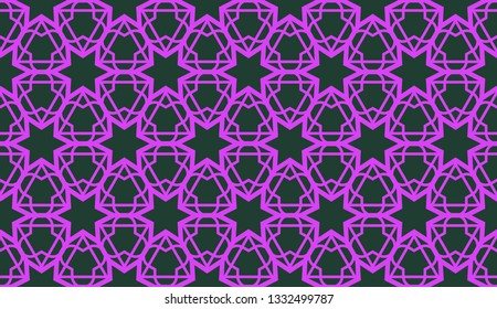 Purple color Pattern with abstract geometric design. Vector seamless illustration. Design for your interior wallpaper, fashion print, business presentation