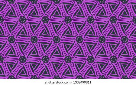 Purple color Pattern with abstract geometric design. Vector seamless illustration. Design for your interior wallpaper, fashion print, business presentation