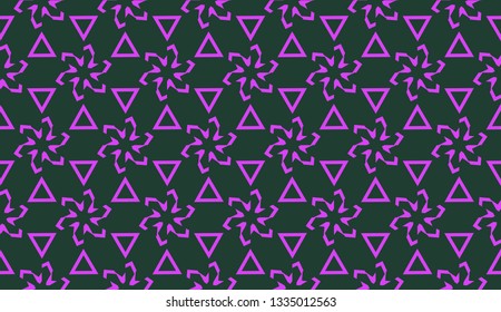 Purple color Pattern with abstract geometric design. Vector seamless illustration. Design for your interior wallpaper, fashion print, business presentation