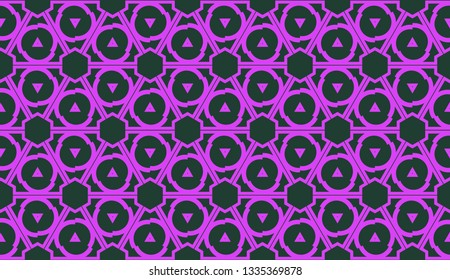 Purple color Pattern with abstract geometric design. Vector seamless illustration. Design for your interior wallpaper, fashion print, business presentation