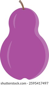 Purple Color Pear Fruit Vector