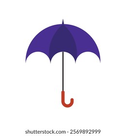 Purple color rain umbrella vector design
