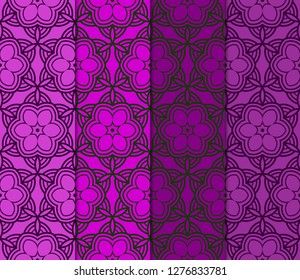 Purple color set of Art Deco Pattern Of Geometric Elements. Seamless Pattern. Vector Illustration. Design For Printing, Presentation, Textile Industry.