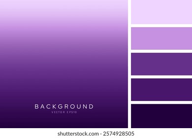 Purple color shade gradient background with palette, vector design  