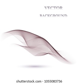 Purple Color smoke wave. Transparent wave. Abstract smooth wave . Abstract lines.