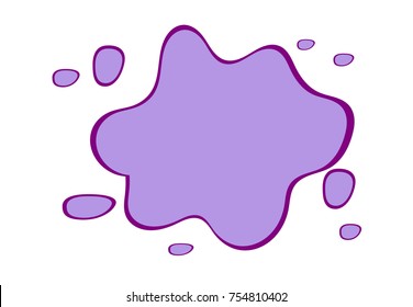 Purple color splash isolated on white
