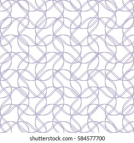Purple color squiggly curvy ribbons with intricate nodes. Billowy weave template surface