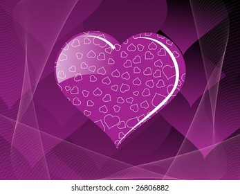 purple color valentine card vector