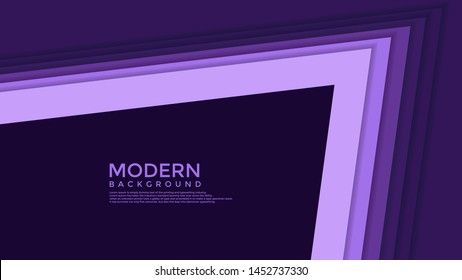 Purple color vector abstract background overlap layer.