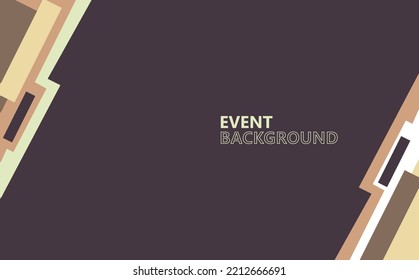 Purple colored abstract background decorated by diagonally placed brown colored rectangles. Suitable for meeting, cover, card, event, and show.