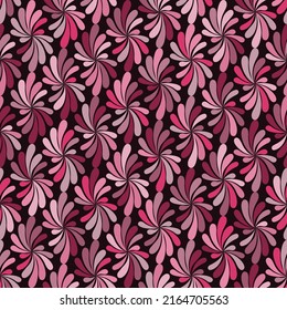 fondo repetitivo de color púrpura con flores abstractas. patrón sin costuras florales. ilustración vectorial. muestra de tela. papel envolvente. impresión continua. plantilla de diseño para decoración de hogar, textil