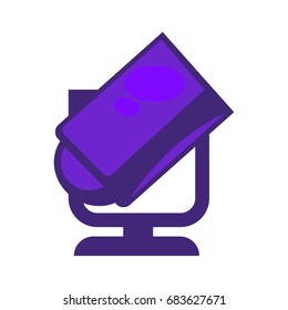 Purple colored searchlight