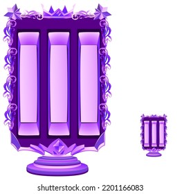 purple colored slot machine design.