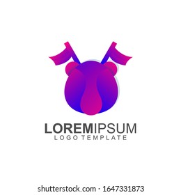 Purple Colorful  Abstract Logo. Gradient Logo Template