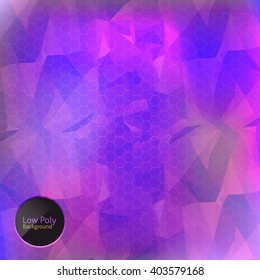 Purple Colors Polygonal Background 