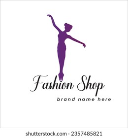 Purple Colour Elegant  Fashion Logo Design.