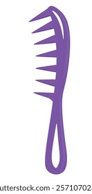 Purple comb set. vector illustration