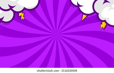 Purple Comic Background With Cloud 